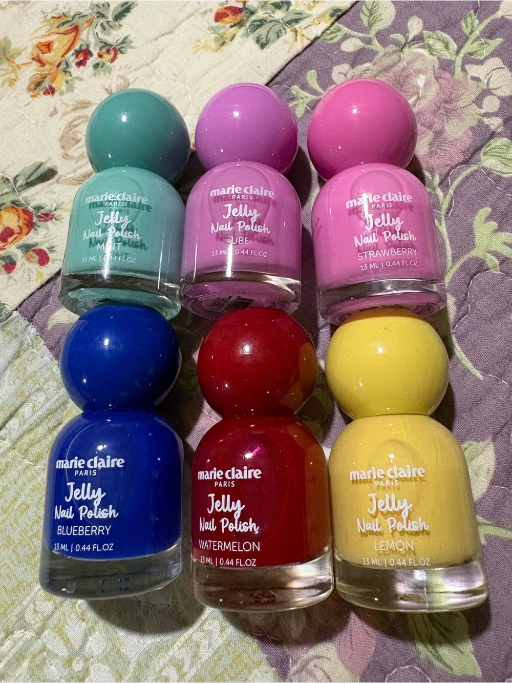 Marie Claire Jelly Nail Polish Set with Pink Tweezer - Picture 2 of 3